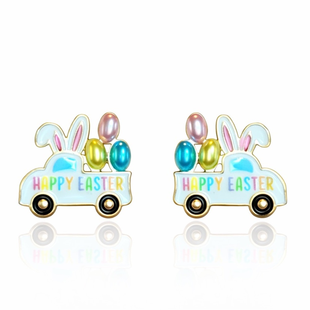 ⚜️ Colorful Easter Bunny Earrings